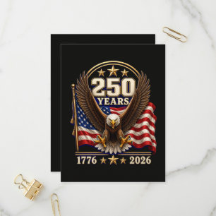 250 Jaar Amerika Viering 250e Uitnodiging Briefkaart