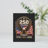 250 Jaar Amerika Viering 250e Uitnodiging Briefkaart (Staand voorkant)