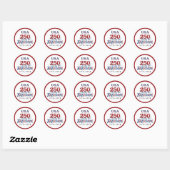 250 Jaar Amerika Viering Ronde Sticker (Vel)