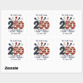 250 Jaar Amerika Viering van het Jubileum Vierkante Sticker (Vel)