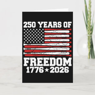 250 Jaar Amerikaans 1776 2026 250e 4e Juli Honkbal Kaart