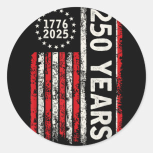 250 Jaar Amerikaans 1776 2026 250e Amerikaans Patr Ronde Sticker