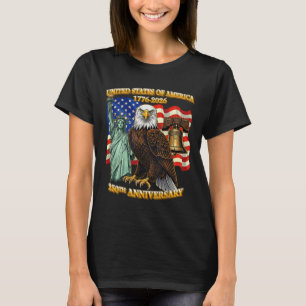 250 Jaar Amerikaans 1776 2026 250e Amerikaans Patr T-shirt