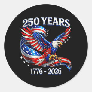 250 Jaar Amerikaans 1776 2026 250e Amerikaanse Ver Ronde Sticker
