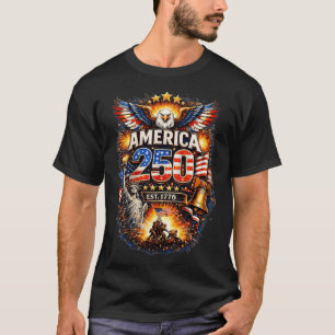 250 Jaar Amerikaans 1776 2026 250e Amerikaanse Ver T-shirt