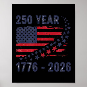250 jaar Amerikaans 1776 2026 250e usa patriottisc Poster