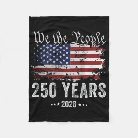 250 Jaar Amerikaans 1776 2026 250e VS 4 juli Fleece Deken (Voorkant)