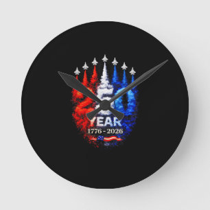 250 Jaar Amerikaans 1776 2026 250ste USA Patriotti Ronde Klok