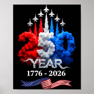 250 Jaar Amerikaans 1776 2026 250ste Verjaardag 4e Poster