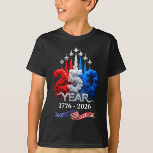 250 Jaar Amerikaans 1776 2026 250ste Verjaardag 4e T-shirt