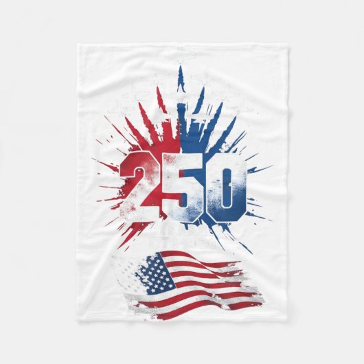 250 Jaar Amerikaans 1776 2026 4 juli 250e VS Fleece Deken (Voorkant)