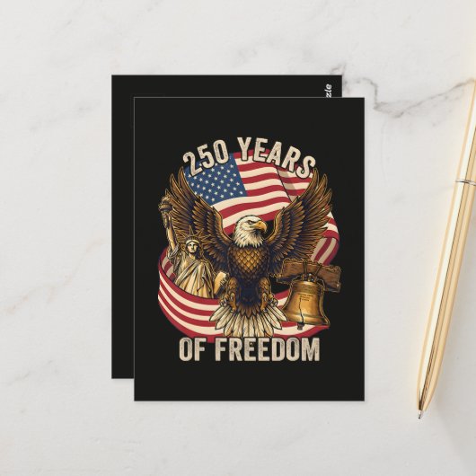 250 Jaar Amerikaans 1776-2026 Briefkaart (Voorkant / Achterkant in situ)