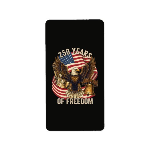 250 Jaar Amerikaans 1776-2026 Etiket (Voorkant)
