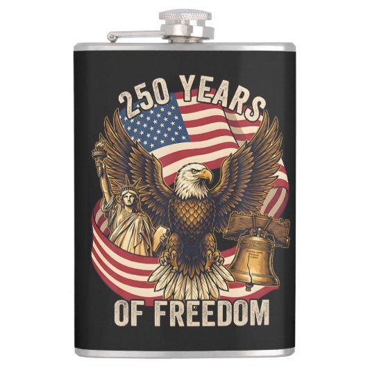 250 Jaar Amerikaans 1776-2026 Heupfles (Voorkant)