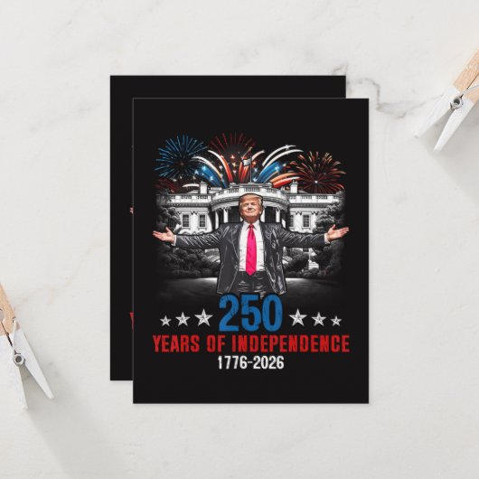 250 Jaar Amerikaans 1776 2026 Kaart (Voorkant / Achterkant in situ)