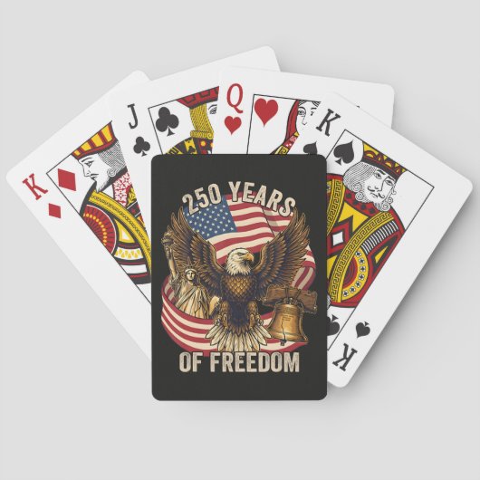 250 Jaar Amerikaans 1776-2026 Pokerkaarten (Achterkant)