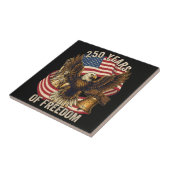 250 Jaar Amerikaans 1776-2026 Tegeltje (Zijkant)