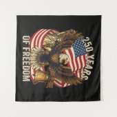250 Jaar Amerikaans 1776-2026 Wandkleed (Voorkant (horizontaal))