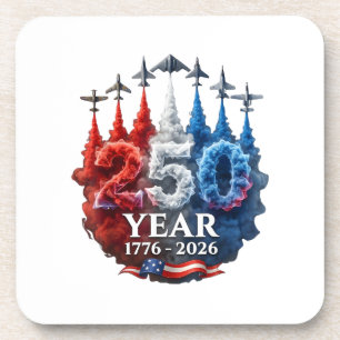 250 Jaar Amerikaans 250e Amerika Patriottisch 4 ju Bier Onderzetter