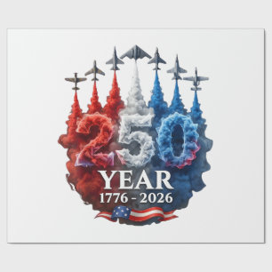 250 Jaar Amerikaans 250e Amerika Patriottisch 4 ju Cadeaupapier