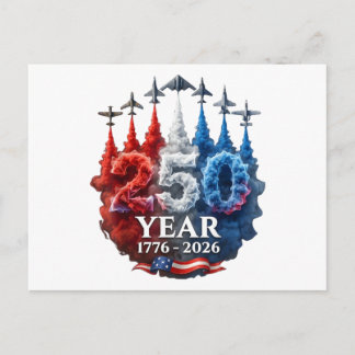 250 Jaar Amerikaans 250e Amerikaans Patriottisch 4 Briefkaart