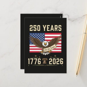 250 Jaar Amerikaans Erfgoed 1776 2026 Feestdagenkaart