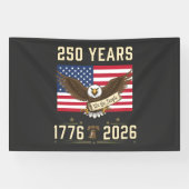 250 Jaar Amerikaans Erfgoed 1776 2026 Spandoek (Horizontaal)
