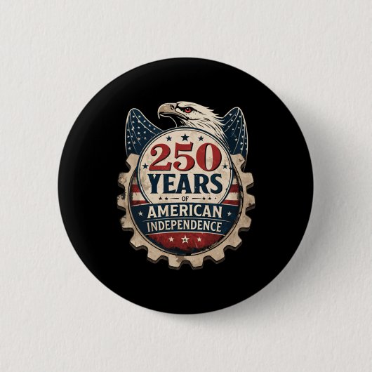 250 jaar Amerikaans Jubileum - 250ste onafhankelij Ronde Button 5,7 Cm (Voorkant)
