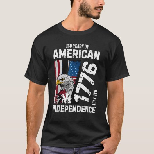 250 jaar Amerikaans Jubileum 250ste onafhankelijkh T-shirt (Voorkant)