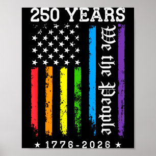 250 jaar Amerikaanse 250e verjaardag LGBT Poster