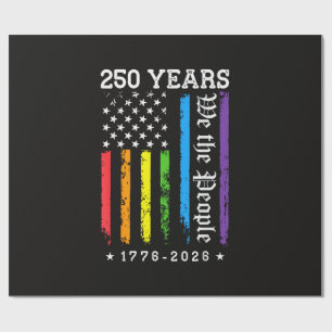 250 jaar Amerikaanse 250e verjaardag US LGBT Pr Cadeaupapier