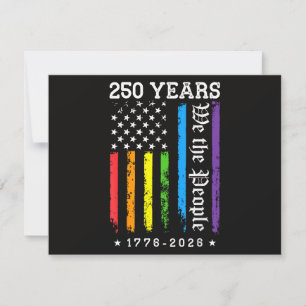 250 jaar Amerikaanse 250e verjaardag US LGBT Pr Feestdagenkaart