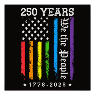 250 jaar Amerikaanse 250e verjaardag US LGBT Pr Perfect Poster
