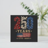 250 Jaar Amerikaanse Adelaar Vlag Patriottisch Menu (Staand voorkant)