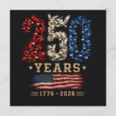 250 Jaar Amerikaanse Adelaar Vlag Patriottisch Menu (Achterkant)