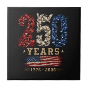 250 Jaar Amerikaanse Adelaar Vlag Patriottisch Tegeltje