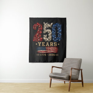 250 Jaar Amerikaanse Adelaar Vlag Patriottisch  Wandkleed