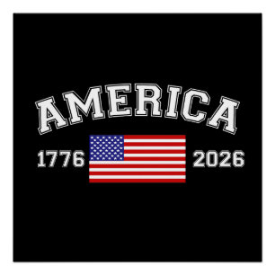 250 Jaar Amerikaanse Onafhankelijkheid 1776 2026 Perfect Poster