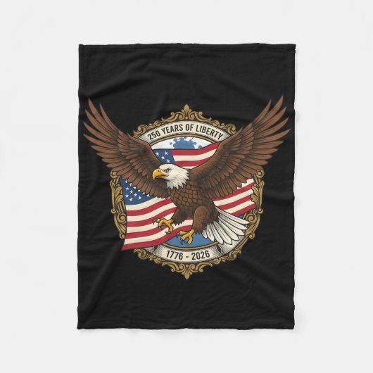 250 Jaar Amerikaanse Onafhankelijkheid Adelaar 177 Fleece Deken (Voorkant)