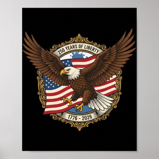 250 Jaar Amerikaanse Onafhankelijkheid Adelaar 177 Poster (Voorkant)