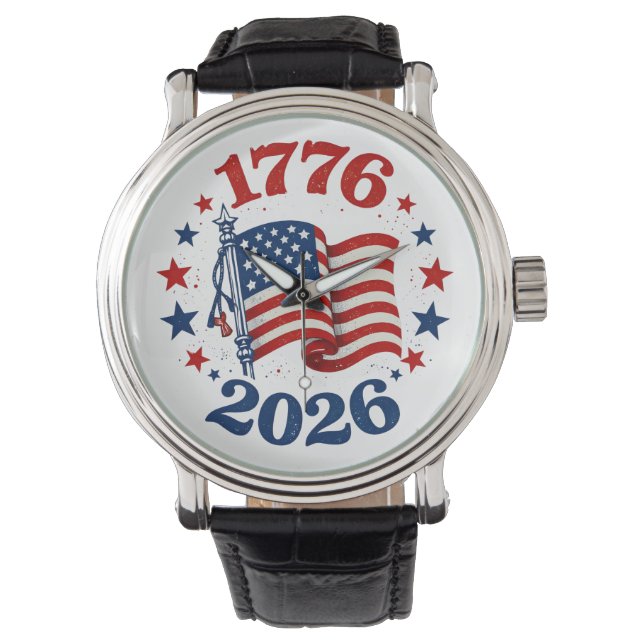 250 Jaar Amerikaanse Onafhankelijkheid Patriottisc Horloge (Voorkant)