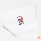 250 Jaar Amerikaanse Onafhankelijkheid Patriottisc Ronde Sticker (Envelop)