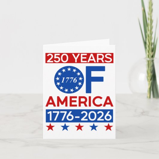 250 jaar Amerikaanse revolutie Semiquincentenni Kaart (Voorkant)