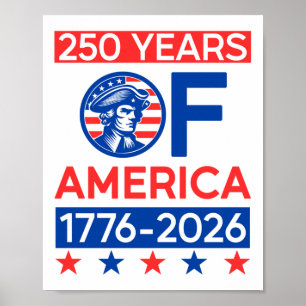 250 jaar Amerikaanse revolutie Semiquincentenni Poster
