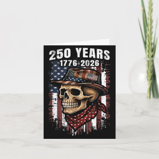 250 Jaar Amerikaanse Schedel Skelet Patriottisch Kaart