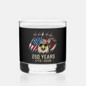 250 Jaar Amerikaanse Trots | Bold Eagle Whisky Glas (Voorkant)