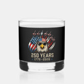 250 Jaar Amerikaanse Trots | Bold Eagle Whisky Glas (Achterkant)