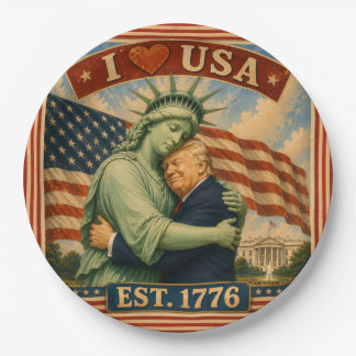 250 Jaar Amerikaanse Trots Liefde VS Papieren Bordje