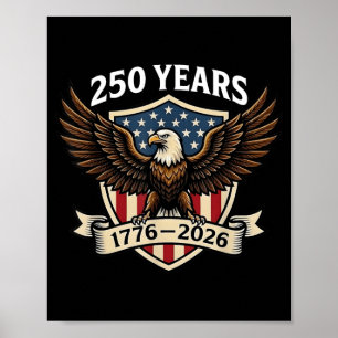 250 Jaar Amerikaanse Verjaardag 1776-2026 Adelaar Poster