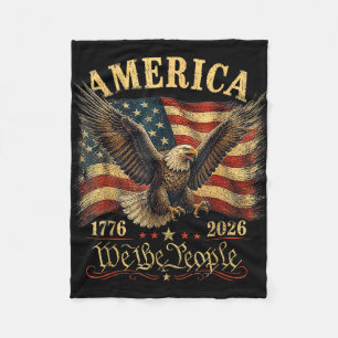 250 jaar Amerikaanse verjaardag 1776-2026 USA vlag Fleece Deken